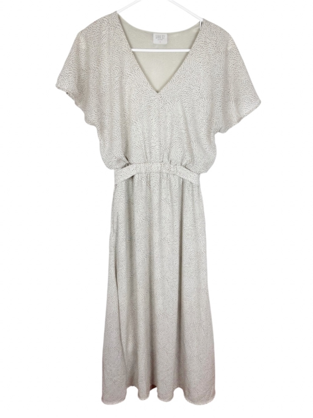 Sienna Sky Dress Size Small Midi V Neck Tie Back Printed